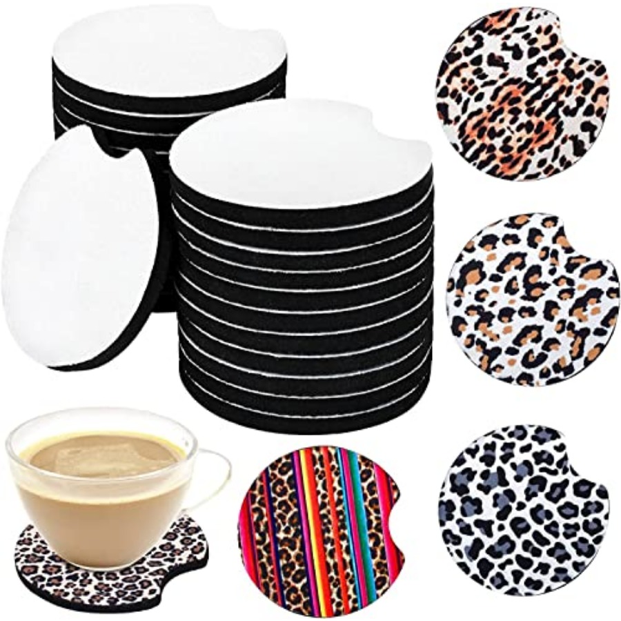 Coaster Sublimation Blank - 40 STKS Sublimatie blanco auto-onderzetters, 2,75