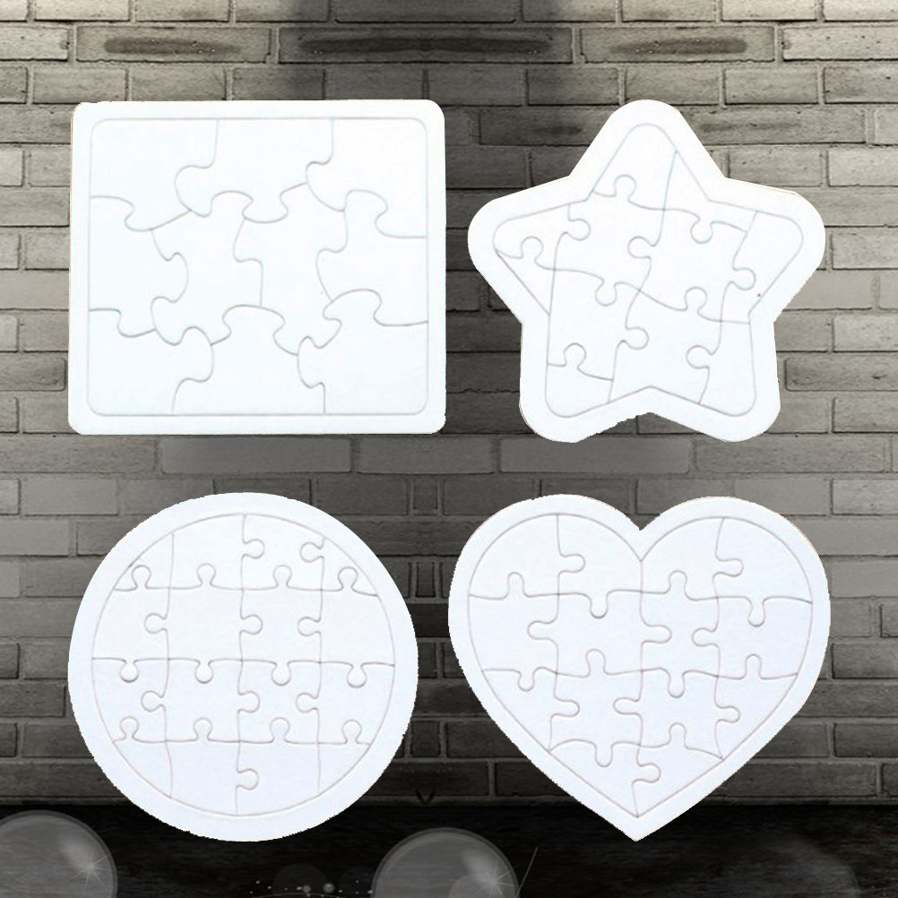 4-delige blanco puzzelset voor - Puzzle Blank White recensie en prijs