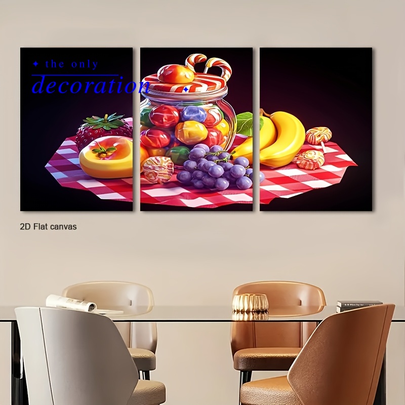 3-delige ingelijste snoep- en  - Canvas Wrap Ready recensie en prijs